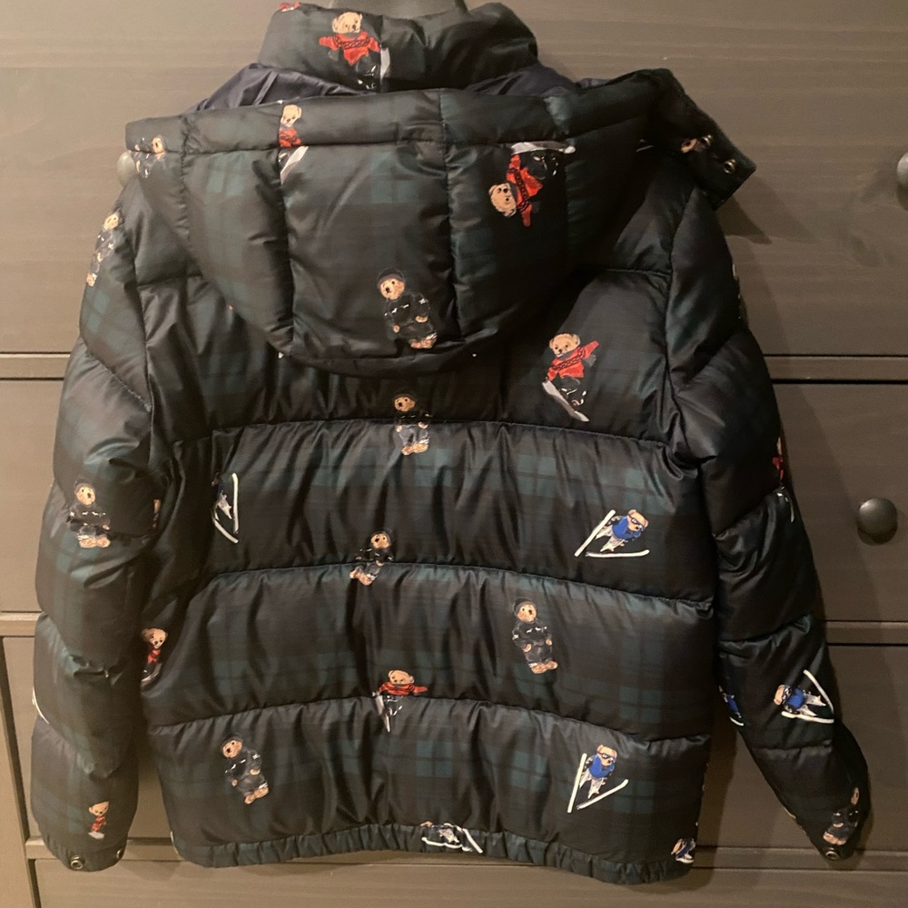 Ralph Lauren Polo Boys Down Jacket Bear Blackwatch - Picture 4 of 4